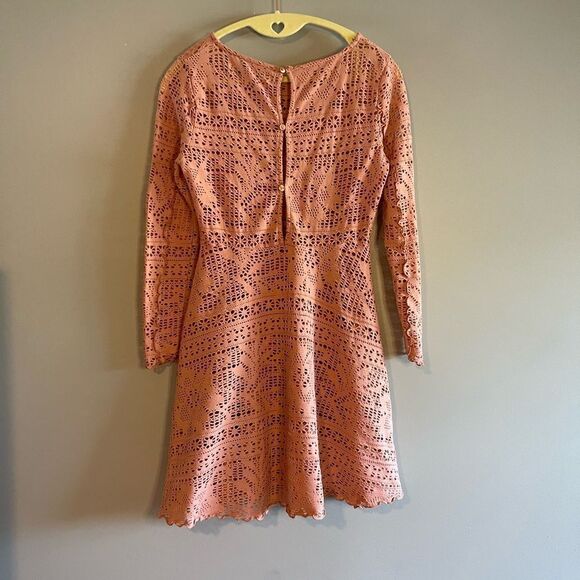 Free People Beach Spring Date Crochet Knit Dress in Pink Mauve | SZ XS - Picture 6 of 16